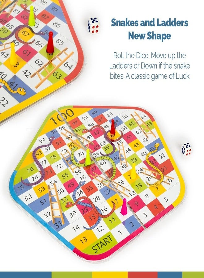 تويز بوكس لعبة لوحية كلاسيكية من تويز بوكس، مكونة من 5 لاعبين، تجمع بين لعبة لودو ولعبة السلم والثعبان مع لمسة مميزة، مناسبة لجميع الأعمار. - Image 3